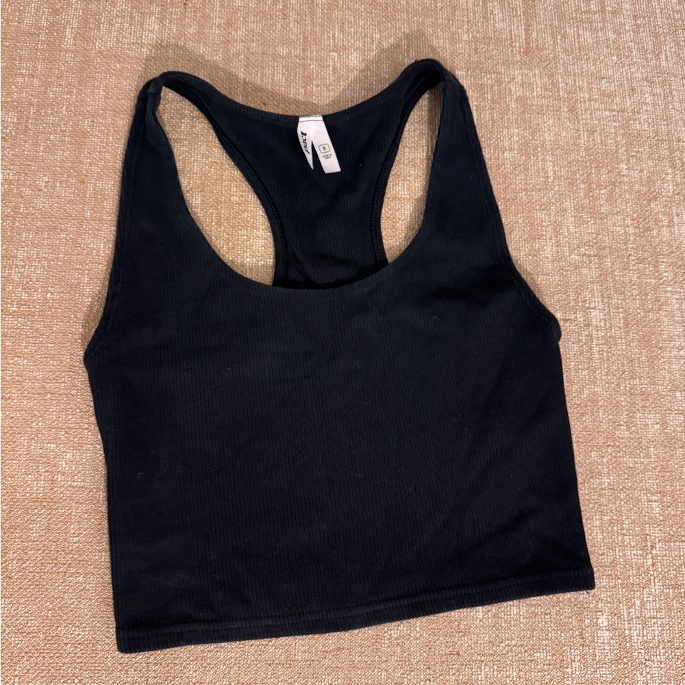 Pact Black Ribbed Tank